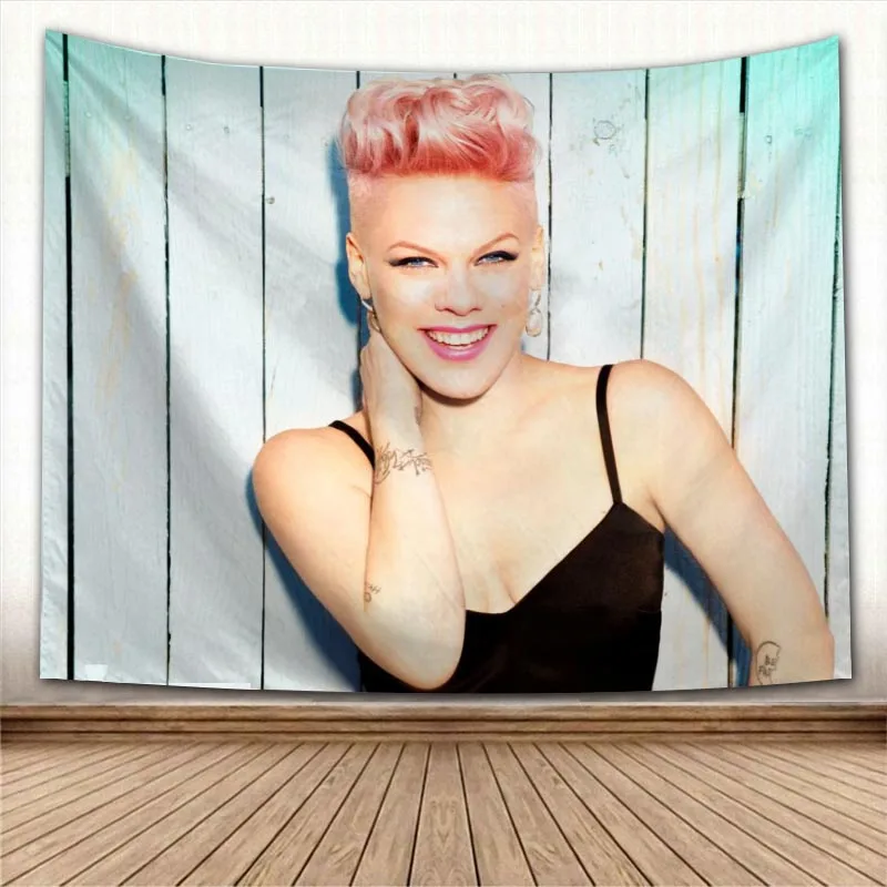 

Красивый гобелен P!nk на заказ, красочный психоделический декоративный ковер, настенная ткань для гостиной, спальни, гобелены, аксессуары