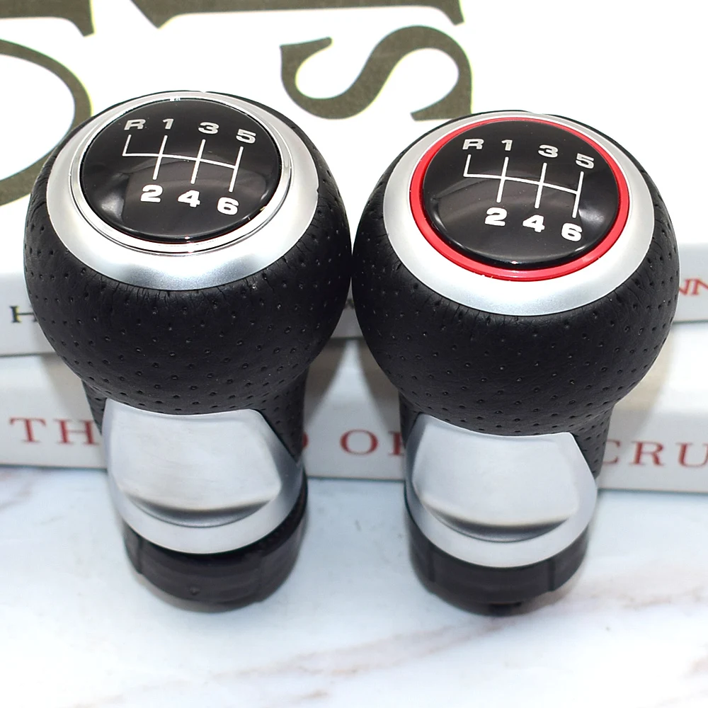 For Audi A4 B6 B7 B8 A6 S4 8K A5 8T Q5 8R S Line Ibiza 6J Seat Leon Mk1 Passat Golf 5/6 Speeds 12mm Car Gear Shift Knob