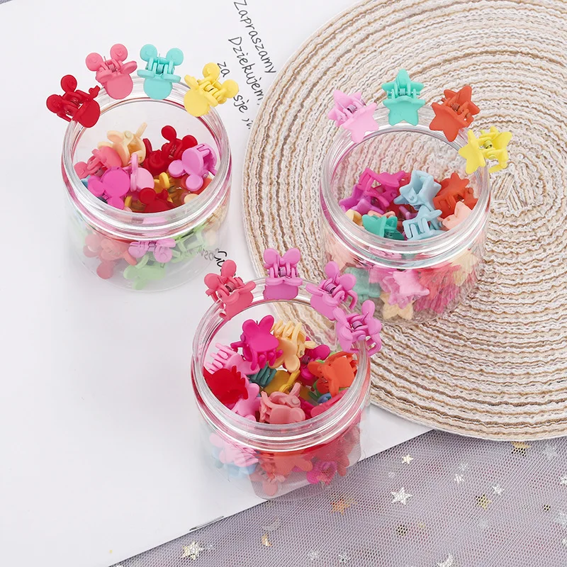 30pcs/Box Cute Girl Women Baby Hair Claws Crown Rabbit Flower Children Hairpins Hair Jaw Clips Fashion Kid Hair Accessories