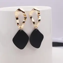 2019 Retro Vintage kreatywne kolczyki białe geometryczne długie zwisające kolczyki Dangle dla kobiet Wedding Party Christmas Gift Wholesale