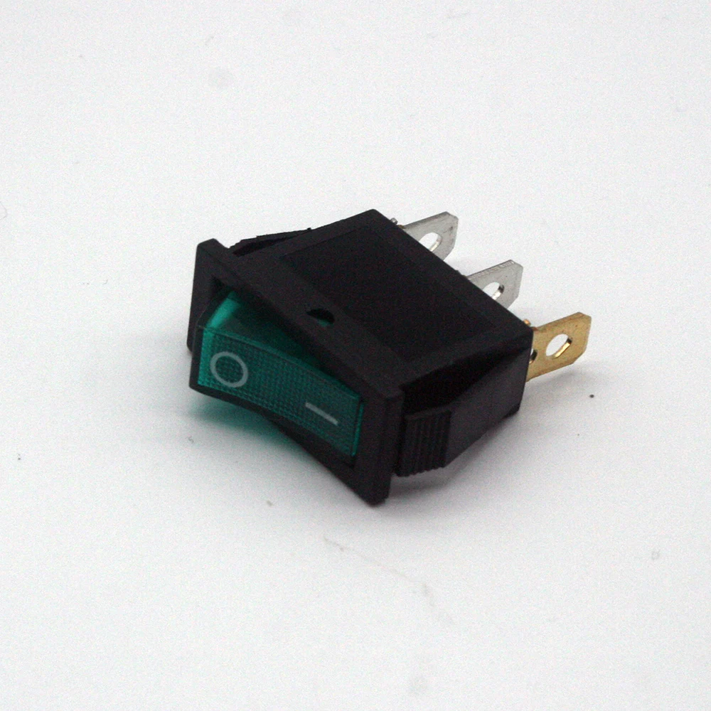 1pcs KCD3 Self-locking Rocker Switch ON-OFF 2 Position 3 Pin Electrical equipment With Light Power Switch 16A 250VAC/ 20A 125VAC