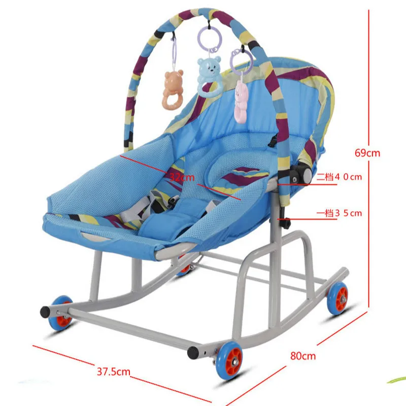 Bebê cadeira de balanço com música, Rocking Horse, cadeira de balanço, assento infantil, berço, reclinável Bouncer, brinquedo infantil