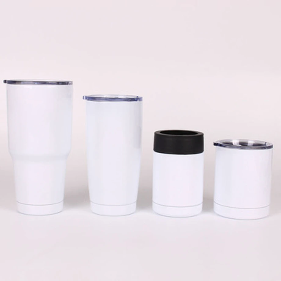 

25pcs/Lot Sublimation Mug Tumbler Coffee Cup 10oz 20oz 30oz 304 Stainless Steel 2-Wall Glass Insulated Vacuum Leak-proof Lid