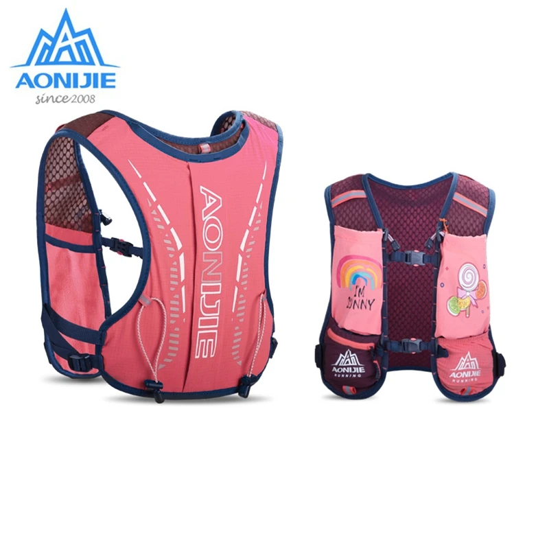 AONIJIE Children Ultralight Backpack Trail Running Vest Girls Boys Outdoor Hydration Bag Hiking Pack For 6 To 12 Years Old C9105