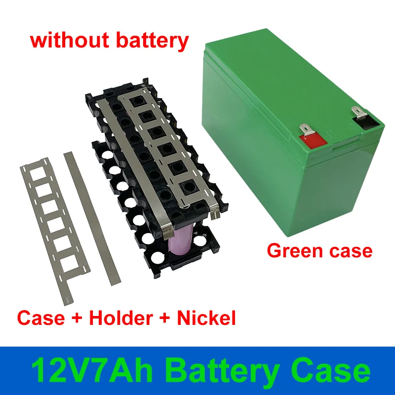 12V 7Ah Batterij Case Fit 21Pcs 18650 Cellen 12V7Ah Lege Doos 3*7 Houder 3S25A Bms Nikkel strip Opbergdoos Voor Diy Batterij