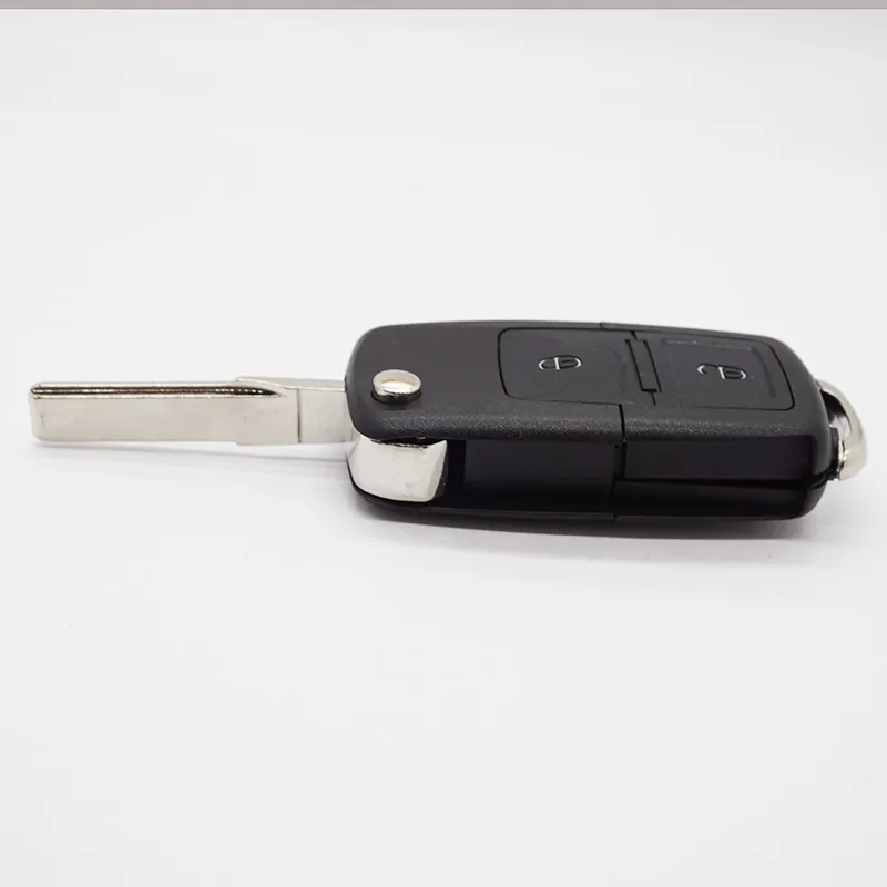 Xinyuexin Folding Remote Key Shell FOB Case for VW Polo Passat B5 B6 Tiguan Golf 4 5 Seat Skoda HU66 Blade 2 Buttons