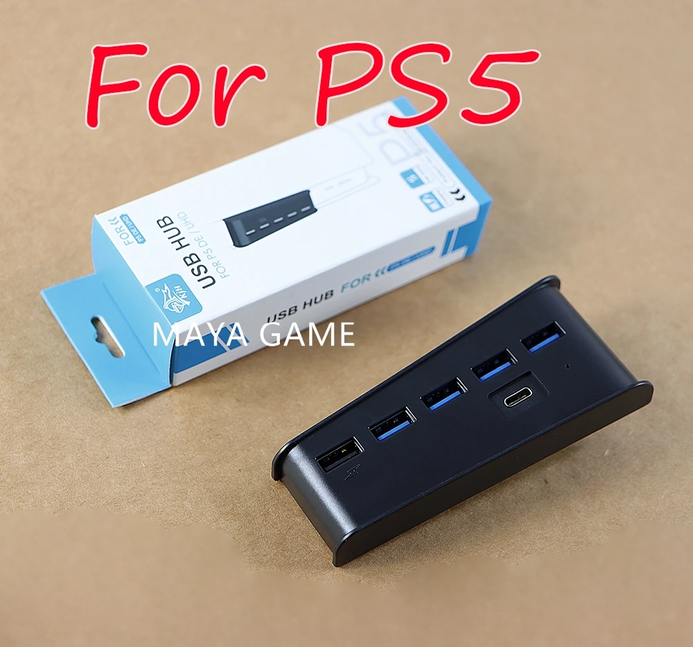 

USB Hub 6 in 1 USB Splitter Expander Hub Adapter with 5 USB A + 1 USB C Ports for Playstation 5