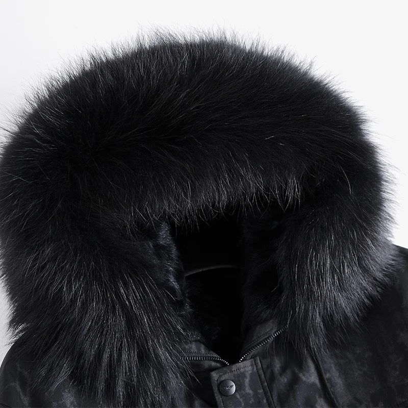 Winter Coat Men Real Raccoon Hooded Wool Liner Parkas 2020 Korean Warm Long Fur Jacket Man Coats Hiver 079051