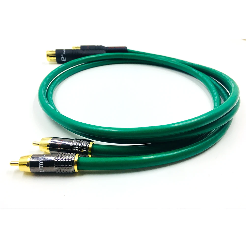 Colleimage 1 pair 2328 Hifi XLR Female to RCA Male Cable 5N OCC Hifi 2 Rca to 2 Xlr Cable