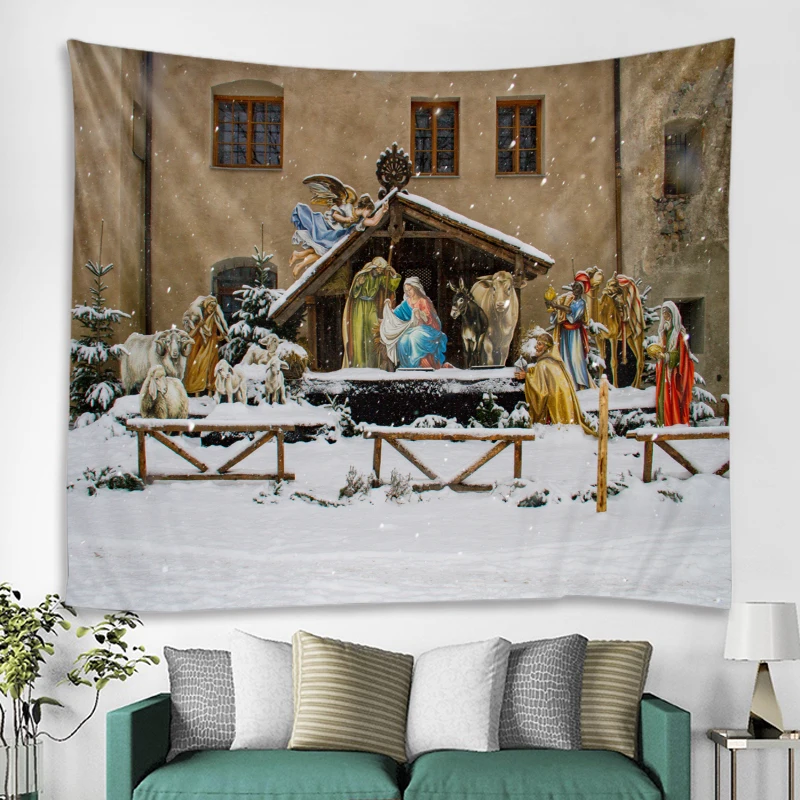 World famous paintings decorative tapestry Jesus God decorative tapestry bedroom living room decoration mandala Bohemian hippie