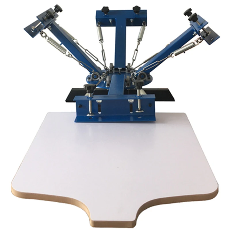 4 color 1 station silk screen printing machine/T-shirt printer press equipment carousel printing area about 40*50CM