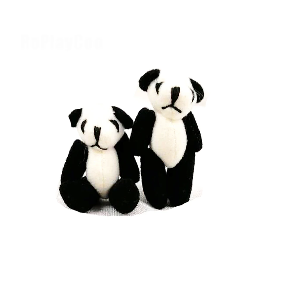 100pcs/lot Kawaii Small Joint Pandas Bear Stuffed Plush 6cm Toys Small Pendant Cute Toy Panda Doll Baby Toy Panda Gifts DXM006