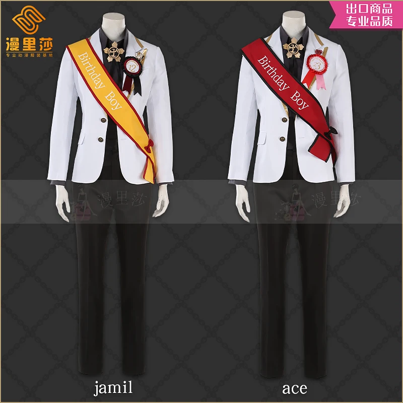 Twisted Wonderland Jamil Ace Birthday Present Uniforms Cosplay Costume Customized F