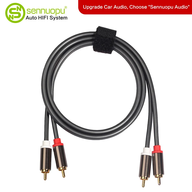 

2 RCA To 2 RCA Lotus Cable RCA Power Amplifier Audio Cable Aluminum RCA Cable Extend Digital Sound Processor