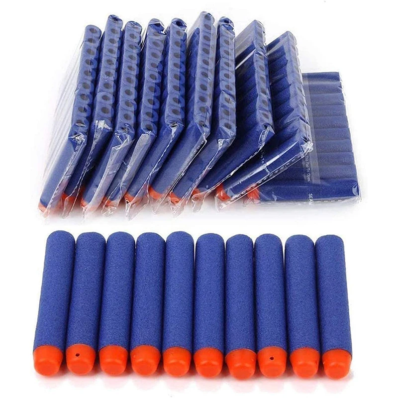 100pcs/set Weichen Kugeln Darts für Nerf Gun Runde Kopf Refill Schwamm Darts Sicherheit Kinder Spielzeug Pistole Kugeln für NERF N-Strike Blasters