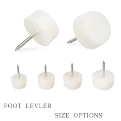 20PCS White Plastic Pad Levelers for Chair, Desk, Cabinet etc Furniture Leg