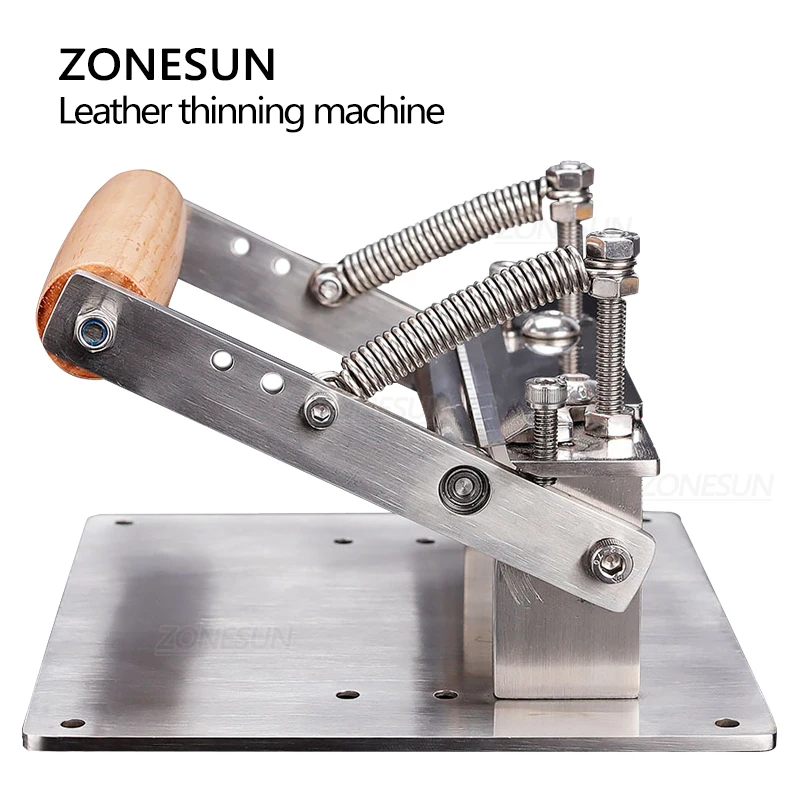 ZONESUN DIY جلدية المنتج اليدوي Skiver قشر أدوات مجرفة الجلد آلة جلدية الفاصل الخضار المدبوغة مقبض مقشرة