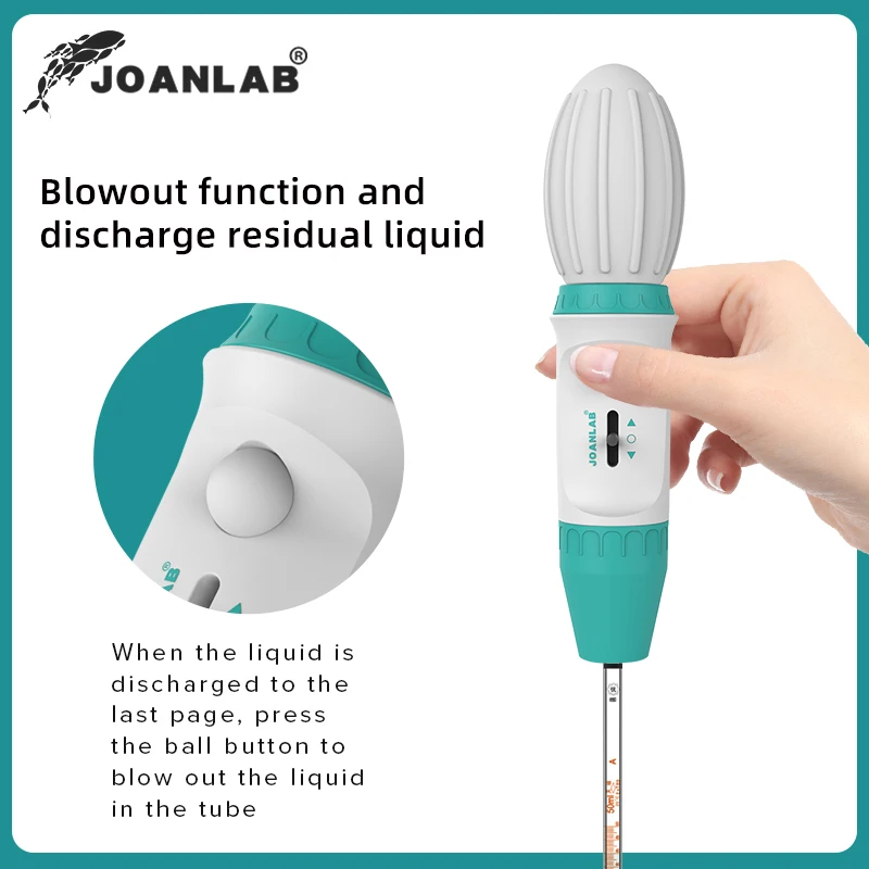 JOANLAB Pipette Large Volume Manual Pipette Pump Laboratory Liquid Sampler Lab Equipment Supplies Capacity: 0.1-100ml