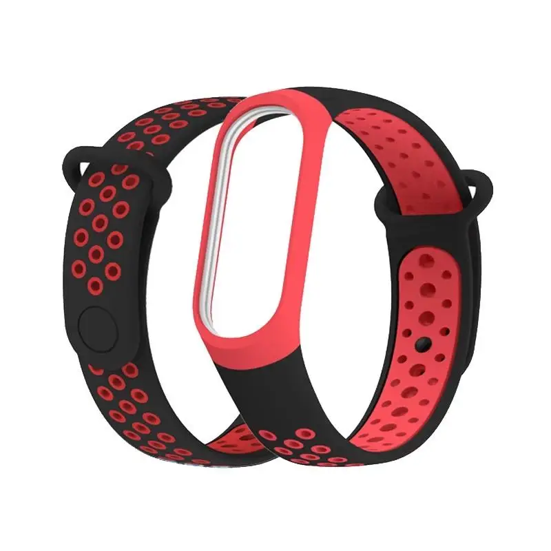 Puseira de silicone colorida para relógio inteligente, para mi band 3, 4