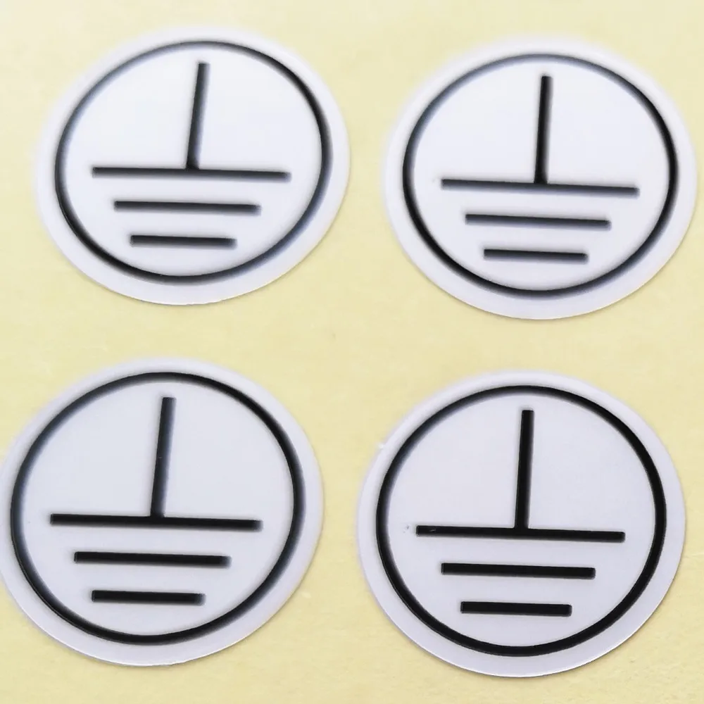 1200 Stück 15 mm GRUNDVERBINDUNG Erdigte Schaltungsanzeige Langlebiger silberner PET-Vinyl-Aufkleber Wasserdichtes Strom-Sicherheitsetikett – Detail 1