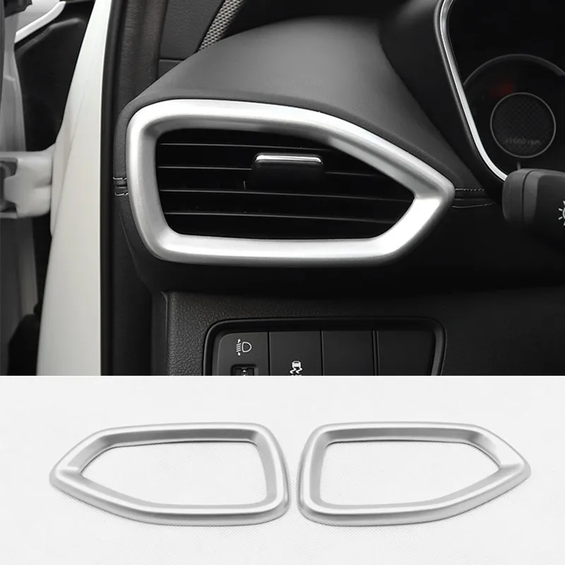 

ABS Matte/Carbon Left Right Air Conditioner Outlet AC Vent Cover Trim Car Styling Accessories For Hyundai Santa FE 2018 2019