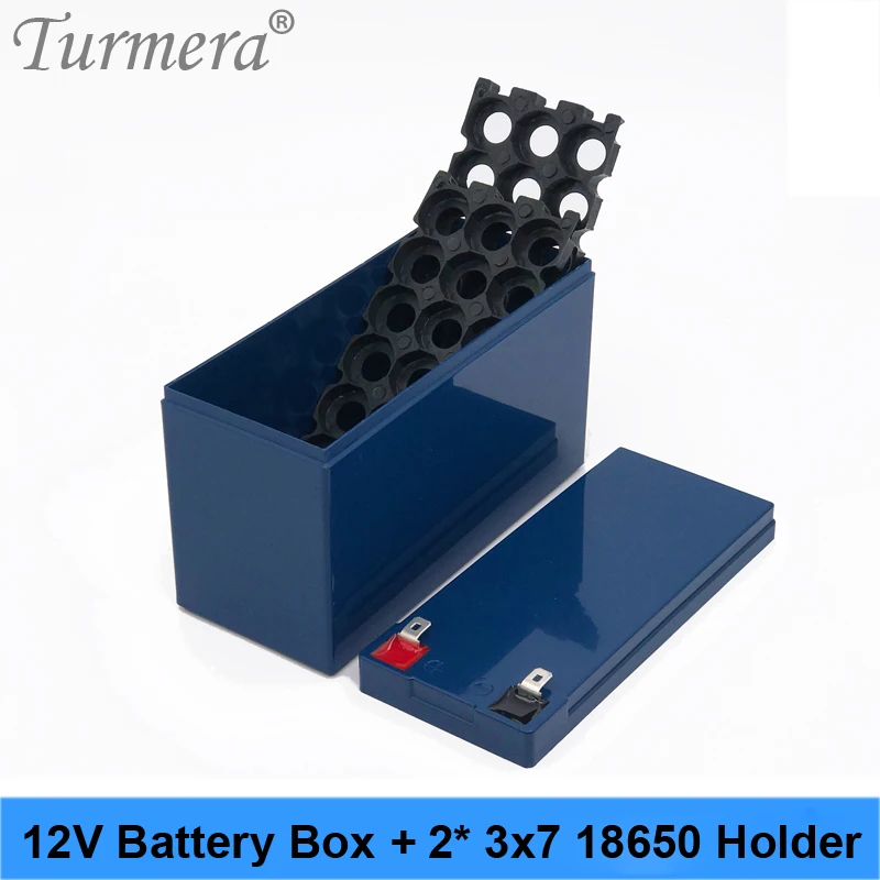 Turmera 12V 3S 7P Li-ion Battery Case Box 3*7 18650 Holder 3S 40A BMS with Welding Nickel for Motorcycle Replace Lead-Acid Use