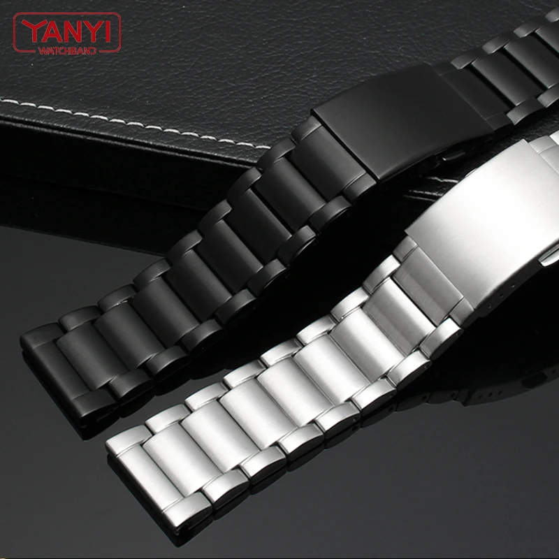 plain end Stainless steel bracelet solid metal watchband 22 24 26 28mm watch strap for diesel DZ4209 DZ4215 DZ1844 watches band