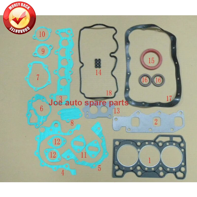 F8CV Engine Overhal Rebuilding full Gasket Kit 11140-78810-000 1114078810000 for DAEWOO Tico/Matiz 0.8L