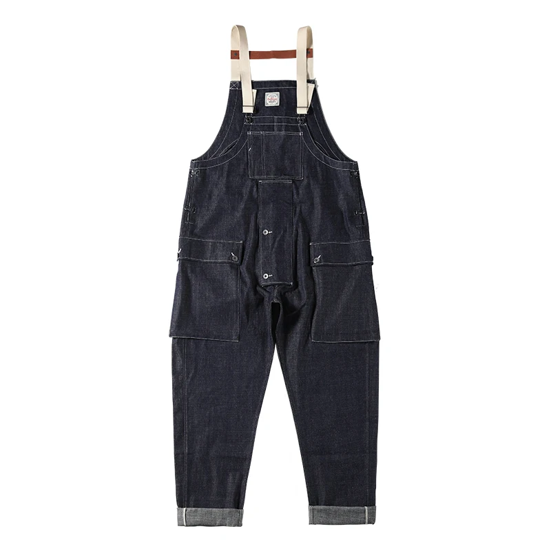 Red Tornado Naval Dungaree Army Vintage Style 12oz Denim Men Overalls Loose Fit