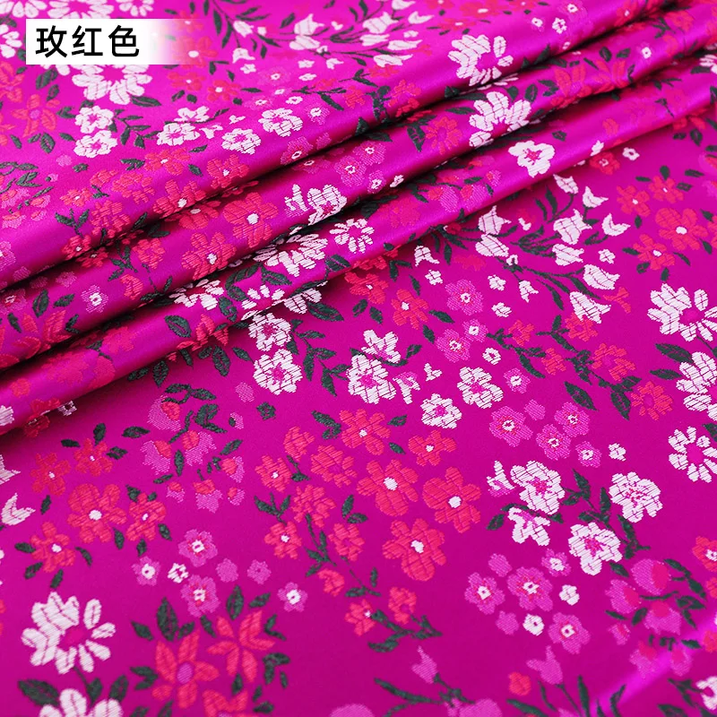 Satin jacquard pattern designer clothes fabrics for sewing cheongsam kimono DIY brocade patchwork material