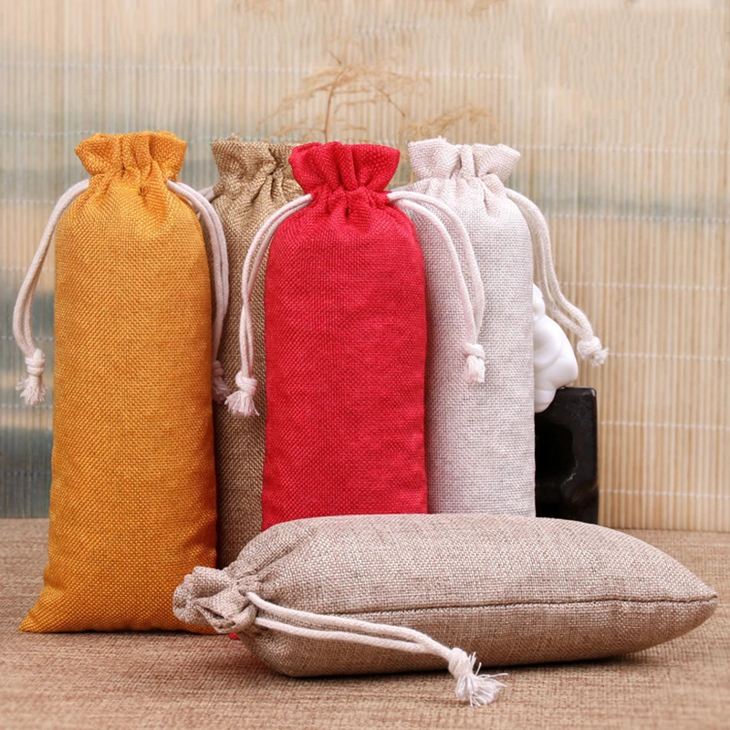 Comb Bag Simple Solid Color Linen Empty Bags Hairpin Comb Wear-resistant Small Large Size Temperament Storage Bag for Women Gift