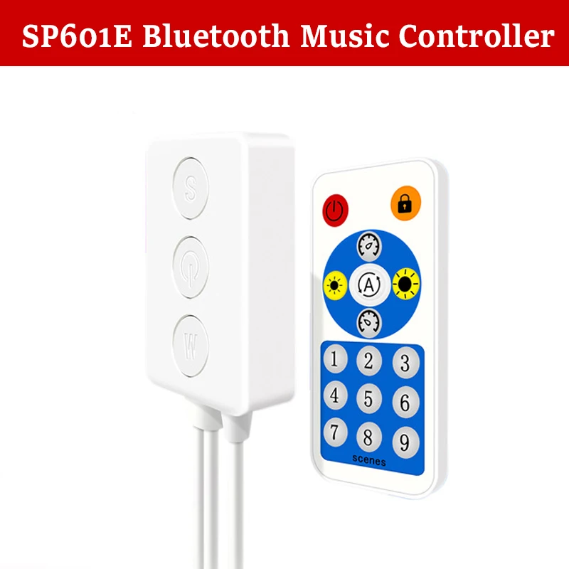 Imagem -04 - Fita de Led Controle de Luz bt Wi-fi Música Sp105e Sp110e Sp108e Sp501e Sp601e Sp608e Ws2811 Sk6812 Ws2812b-controlador de