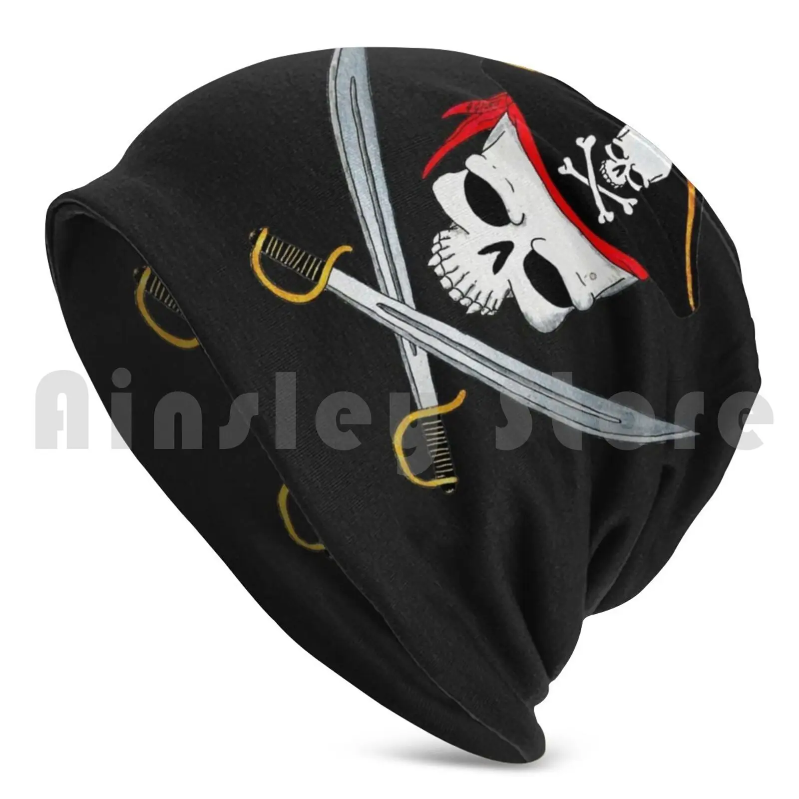 Jolly Roger Beanies Pullover Cap Comfortable Jolly Roger Pirate Pirate Flag Skull Saber Cap Swords Pirate Captain