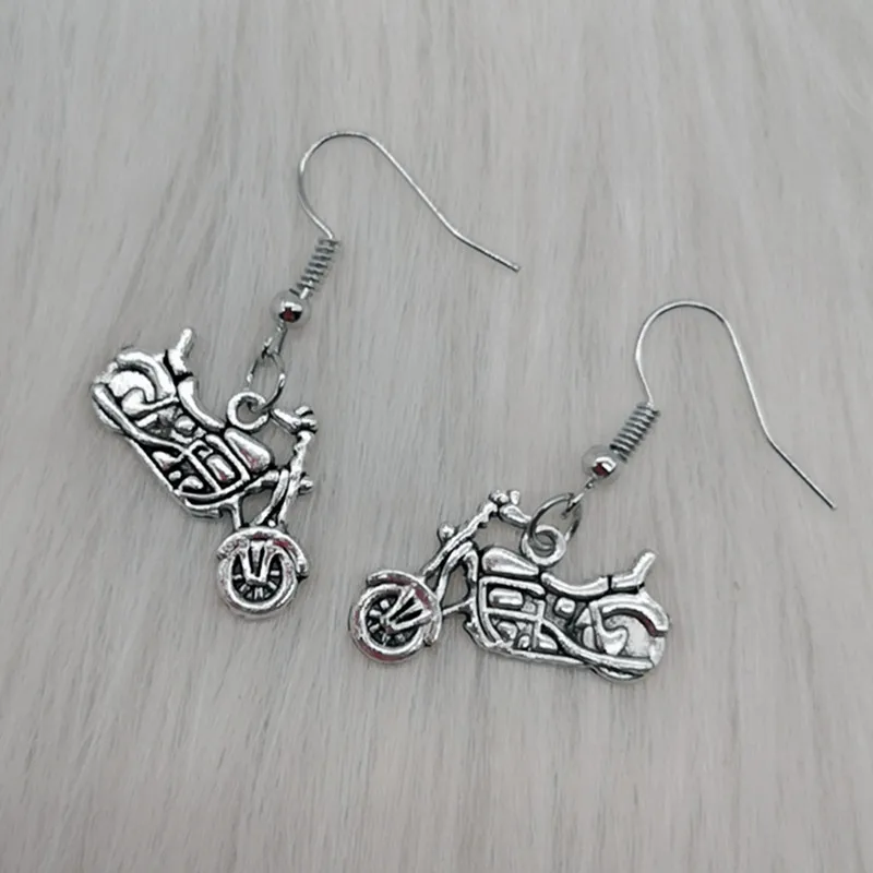Women\'s girl retro motorcycle shape earrings girl retro earrings cute small objects earrings jewelry