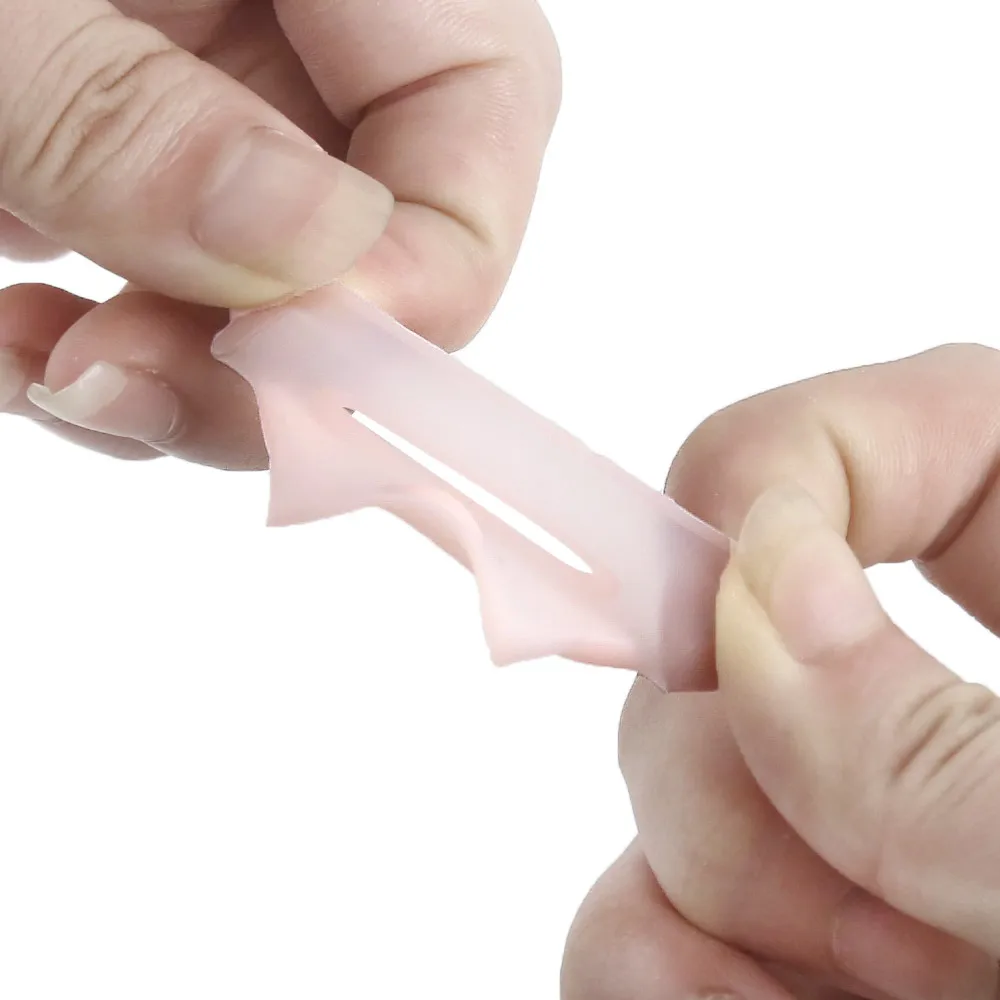 1 paio di correzione dell'unghia incarnita in Silicone trattamento per unghie con punta invisibile Clip lisciante elastica Brace strumento per Pedicure per la cura dei piedi