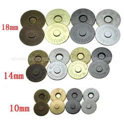 5 sztuk 10mm 14mm 18mm cienkie przyciski magnetyczne torby magnes automatyczna adsorpcja klamra metalowe guziki zatrzaski portfel przyciski