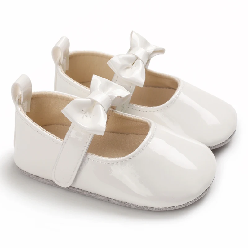 Soft Leather Baby Moccasins Shoes Newborn Sole First Walkers   Lovely Bow Toddler Shoes Infant Girls Soft Soled Walking Shoes