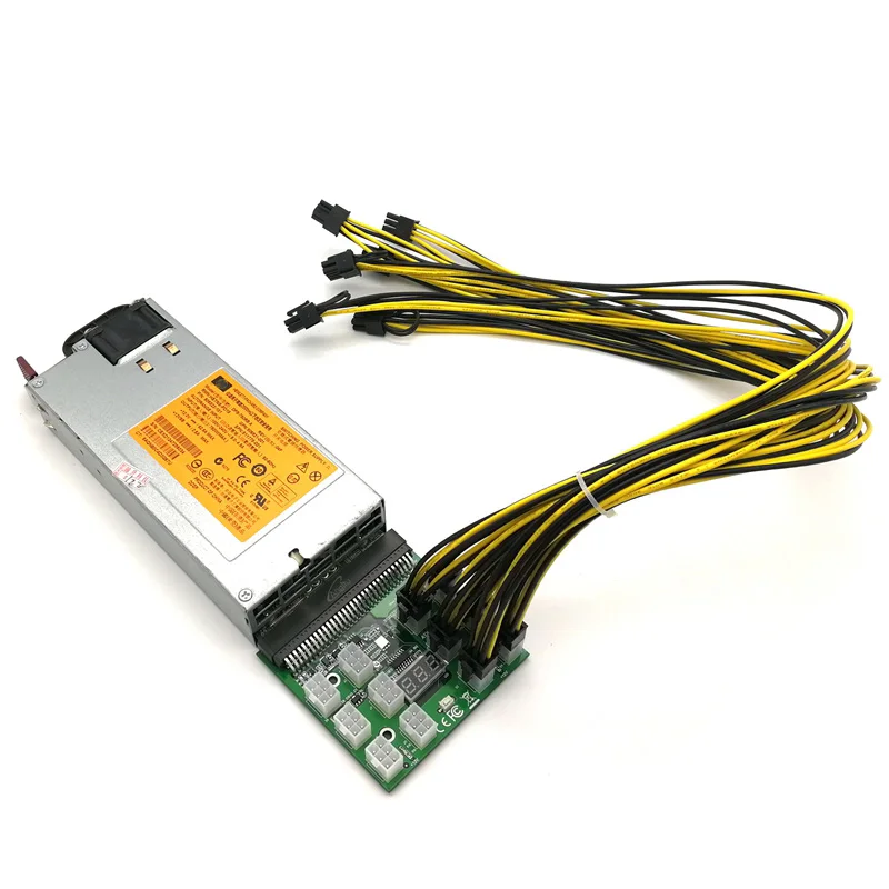 DPS-750RB A 750W GPU Power Cable Kit - 750W PSU, Breakout Board, 12pcs PCI-E 6Pin Cables