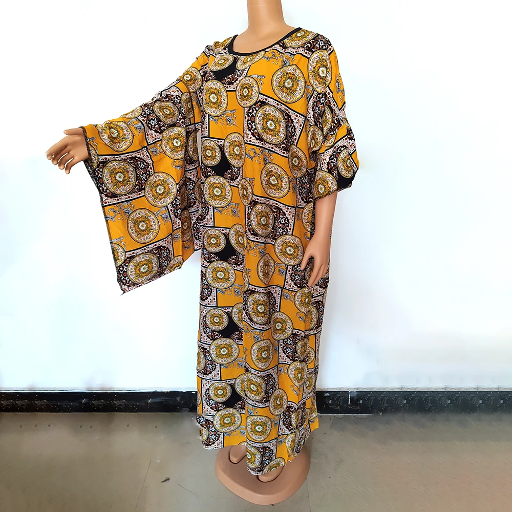 Dashiki Fashion African Dresses Women Geometry Print Ankara National Style Half Sleeve Patchwork Maxi Dress Boubou Holiday Robe