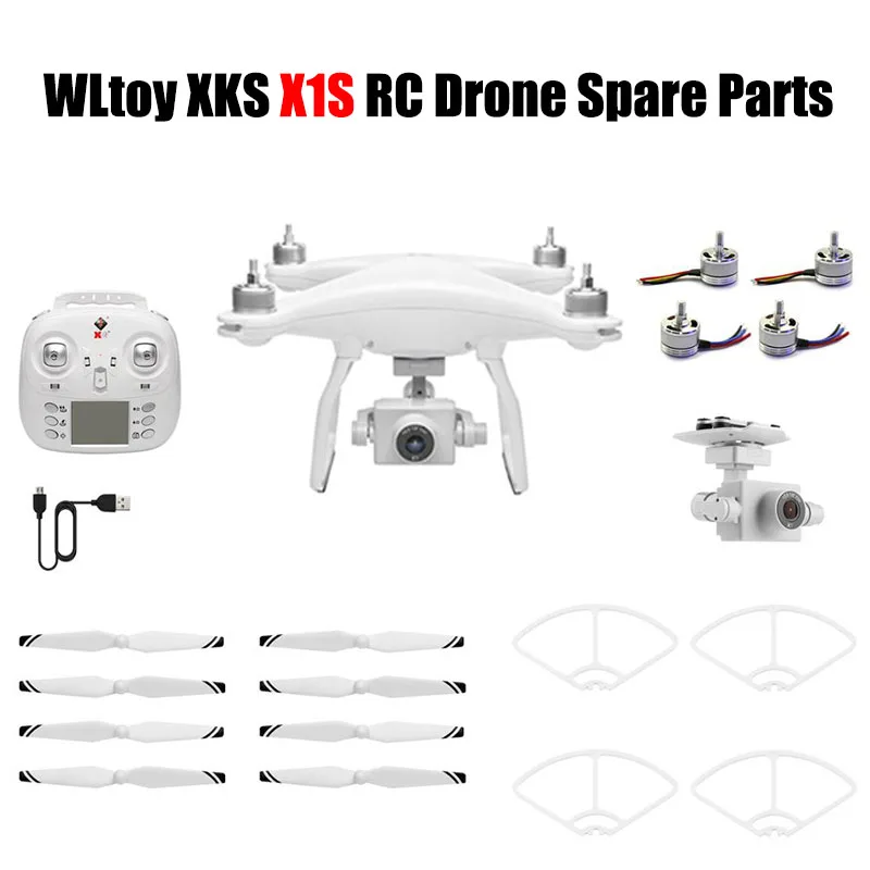 WLtoys XKS X1/X1S RC Drone Spare Parts Blades/Propeller Protection frame USB Charger Motor 1080P 4K Camera Original Accessories