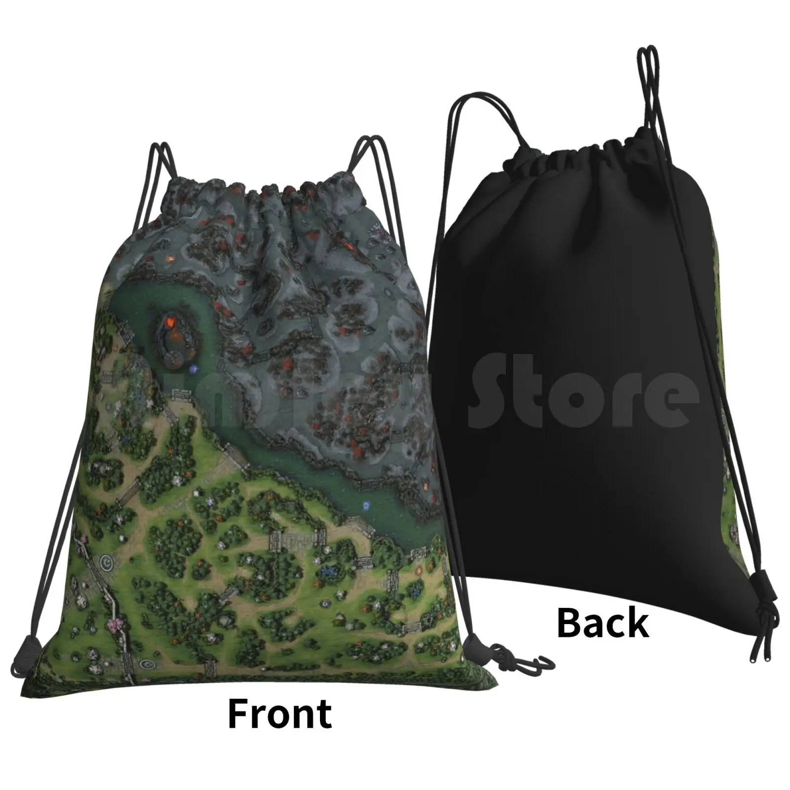 2 Reborn 7.06 Hd Map Backpack Drawstring Bags Gym Bag Waterproof Map Defense Of The Ancients Gaming Reborn Moba Valve