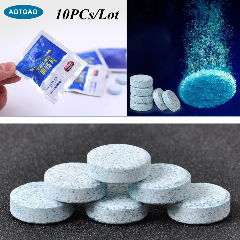 

AQTQAQ 10Pcs Auto Car Windshield Glass Wash Cleaning Concentrated Effervescent Tablets Cleaner