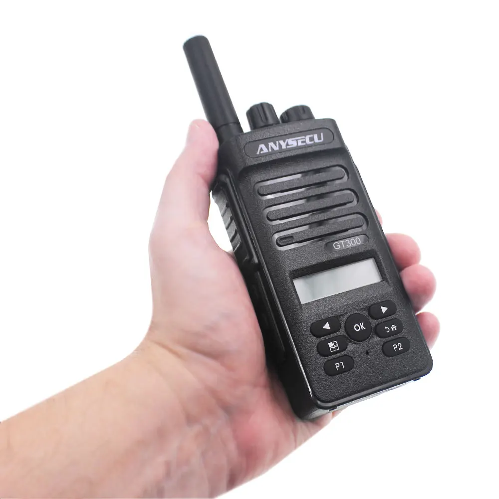 ANYSECU 4G Public Network Radio GT300 GPS Walkie Talkie POC Radio 2850mAh Linux System Only Work with Real PTT Platform