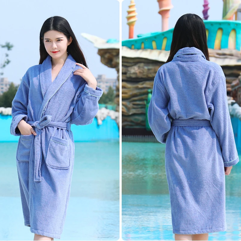 Women\'s Robe Cotton Pajamas Man Winter Bathrobe Pyjamas Autumn and Warm Bath Suit Female Sleepwear Robes 2021 Clothes