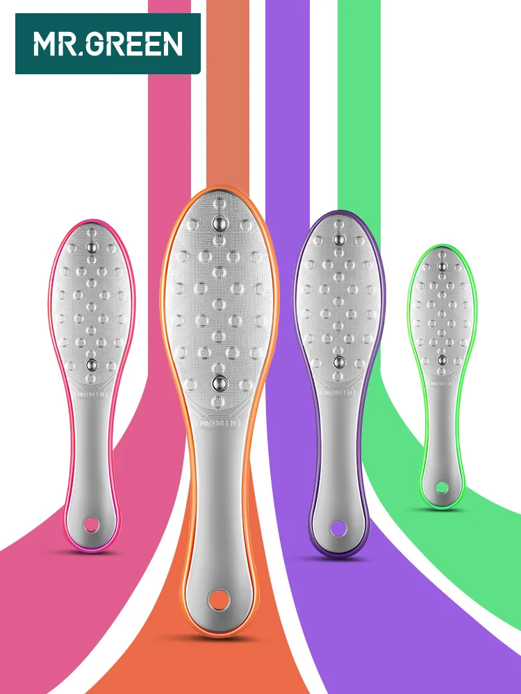 MR.GREEN1 sztuk wysokiej klasy stopa ze stali nierdzewnej zgrzyt Callus martwa skóra Remover plik Pedicure złuszczający Foot File Foot CareTool