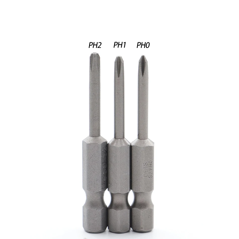 8pcs 100mm Phillips screwdriver bit with magnetic PH0 PH1 PH2 screwdriver bit S2 alloy steel