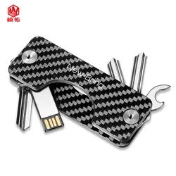 1PC Aluminum Alloy Key Storage Clip EDC Keychain Aluminum Alloy Key Storage Box Key Wallet