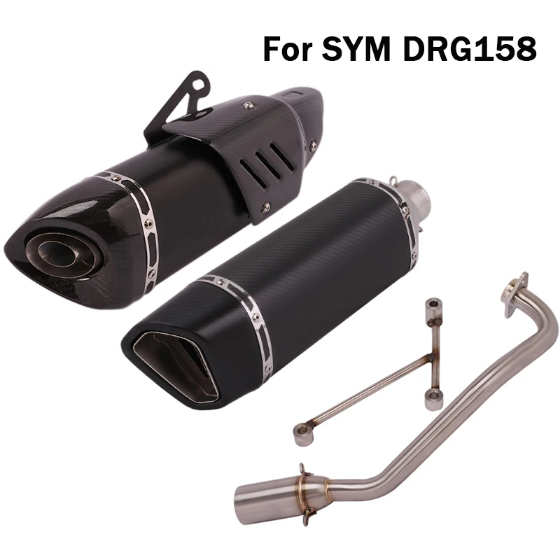 

For SYM DRG158 Exhaust Full System Muffler Vent Pipe Front Link Tube Header Connection Pipe Slip On Motorcycle