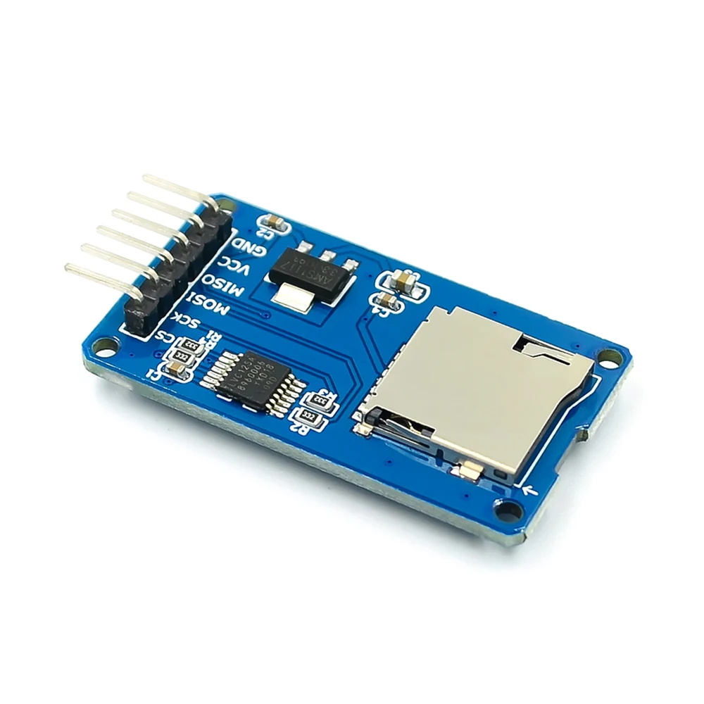 MicroSD Card Adapter Micro SD Card Mini TF Card Reader Module SPI interfaces with level converter chip 5V/3.3V For Arduino DIY