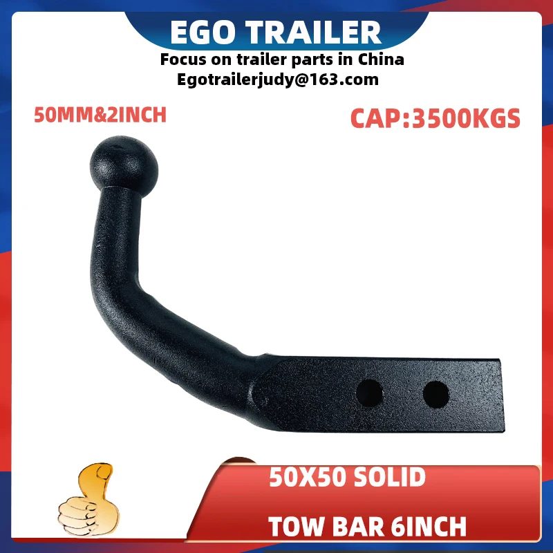 EGO 50X50 SOLID 6INCH TRAILER PINTLE HOOK TOW BAR HITCH BALL MOUNT 3500KGS TRAILER Car Camper Accessories Caravan Components 35.